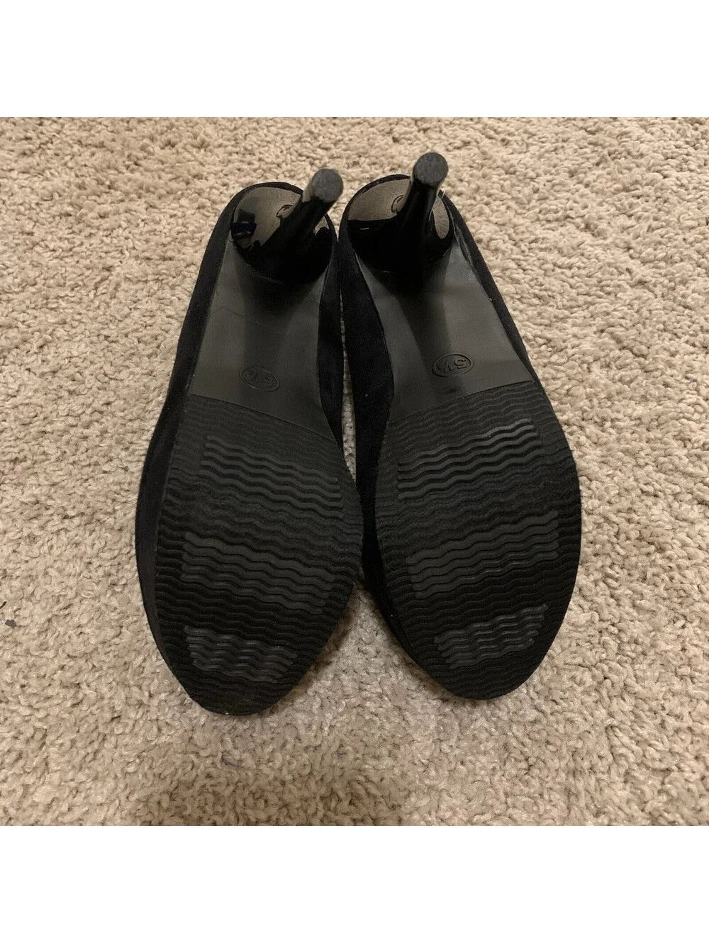 Mossimo Women's Black Faux Suede Stiletto Platform Heels Size 5 1/2